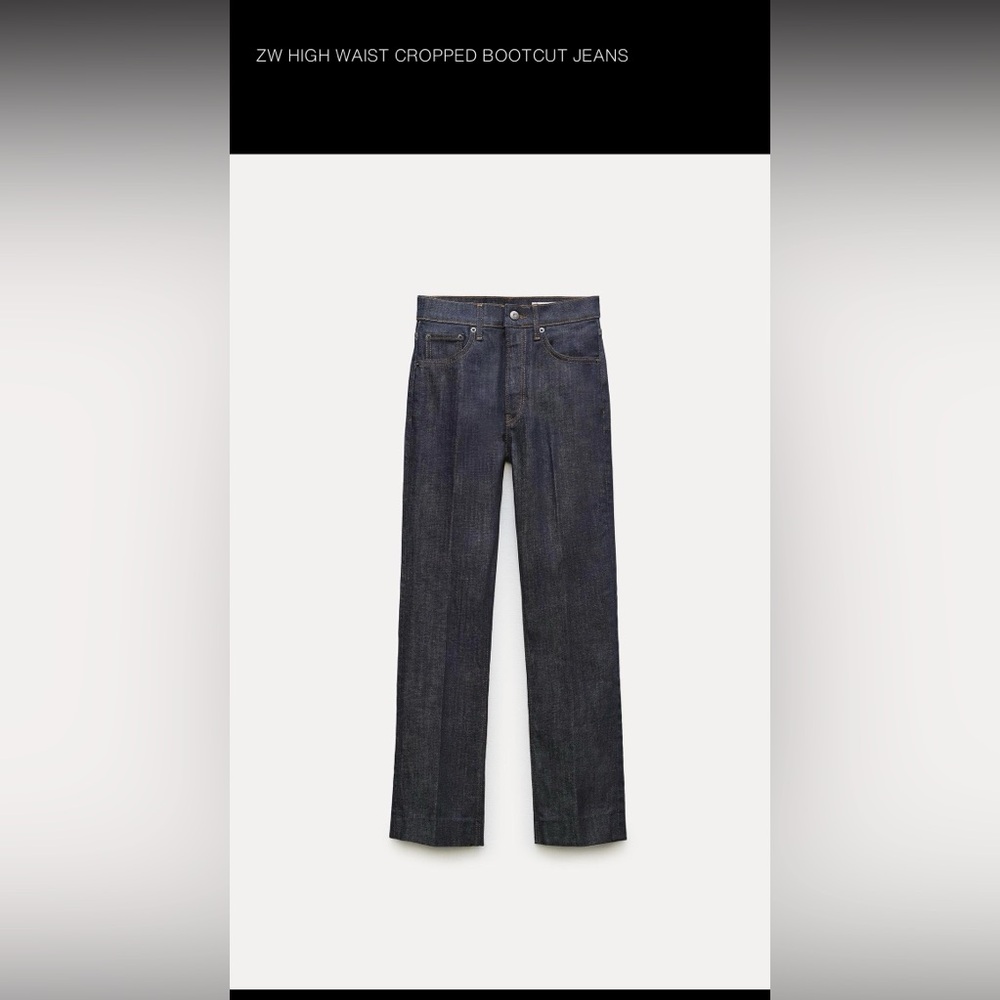 Zara Women High Rise Dark Blue Jeans